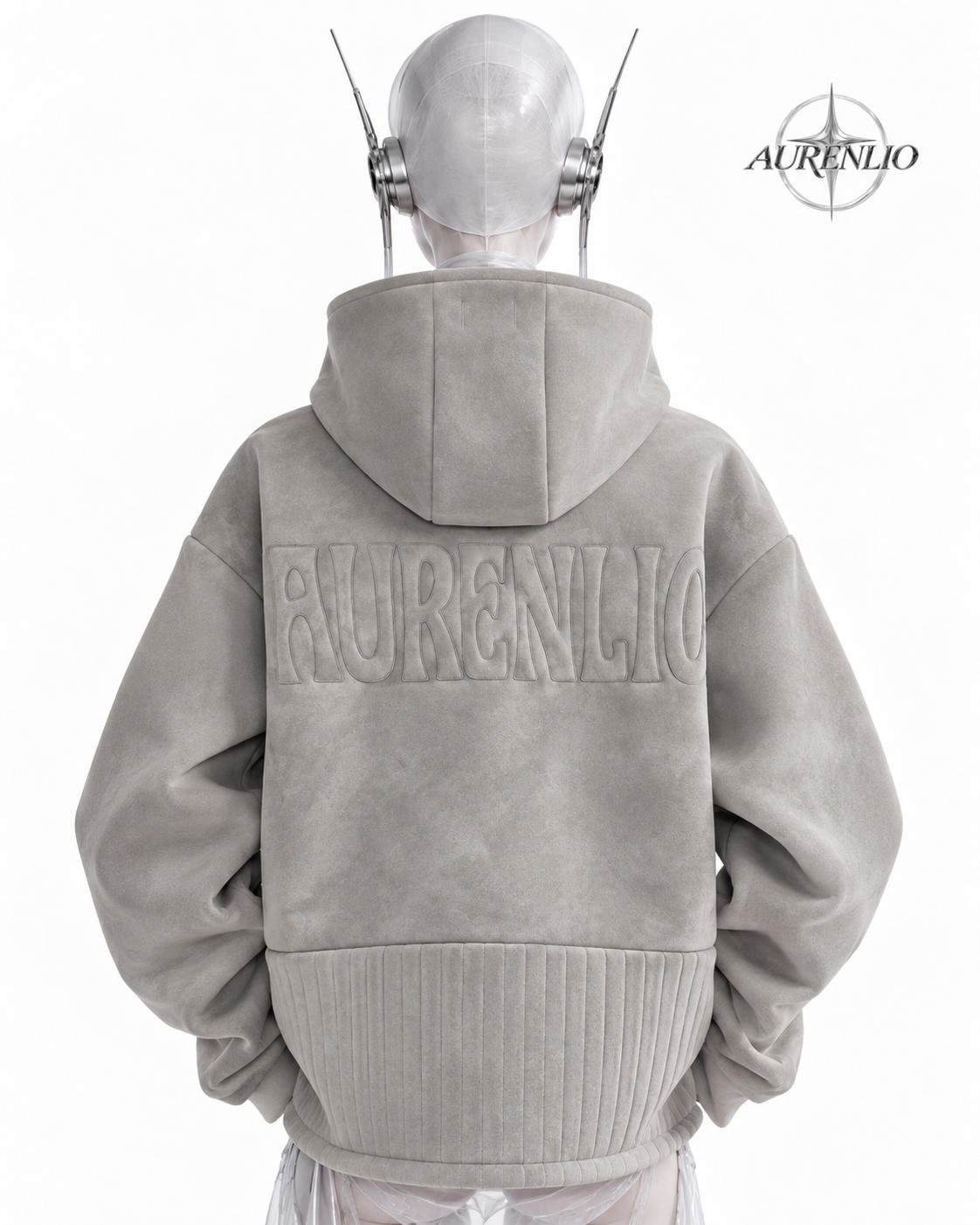 VELLUM — Faux-Leather Fleece Hoodie