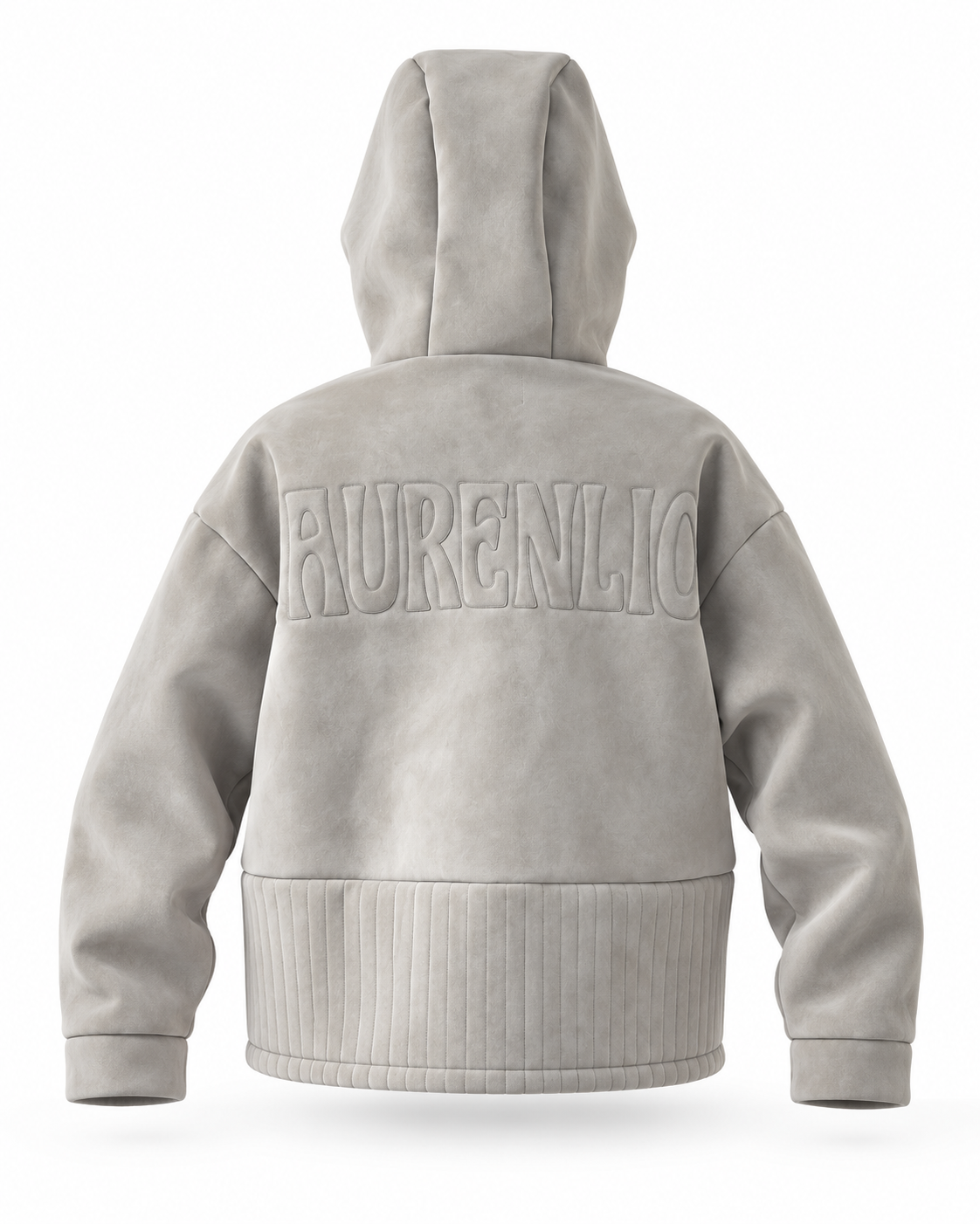 VELLUM — Faux-Leather Fleece Hoodie