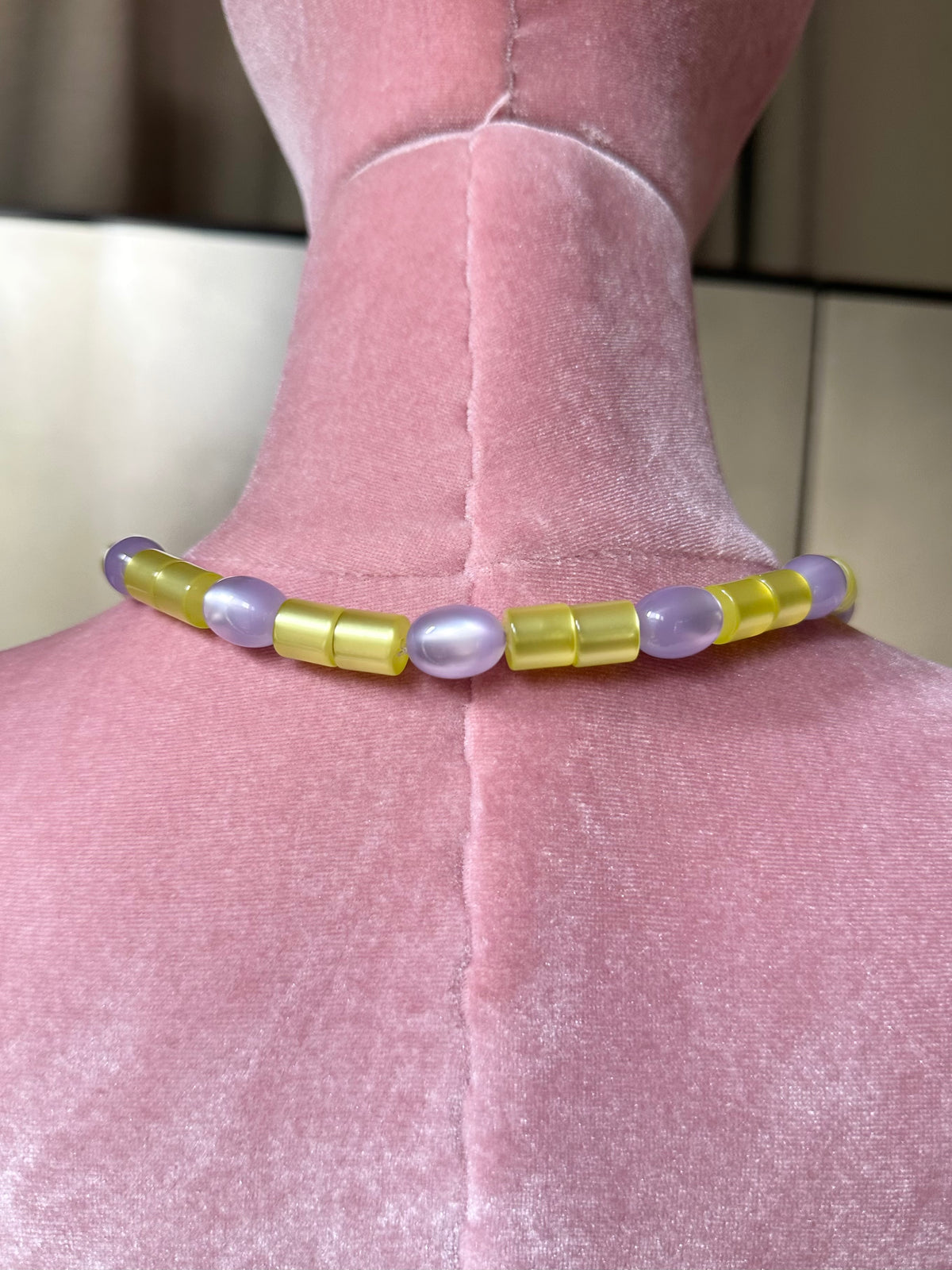 TULIA — Multicolour Tulip & Bow Beaded Necklace