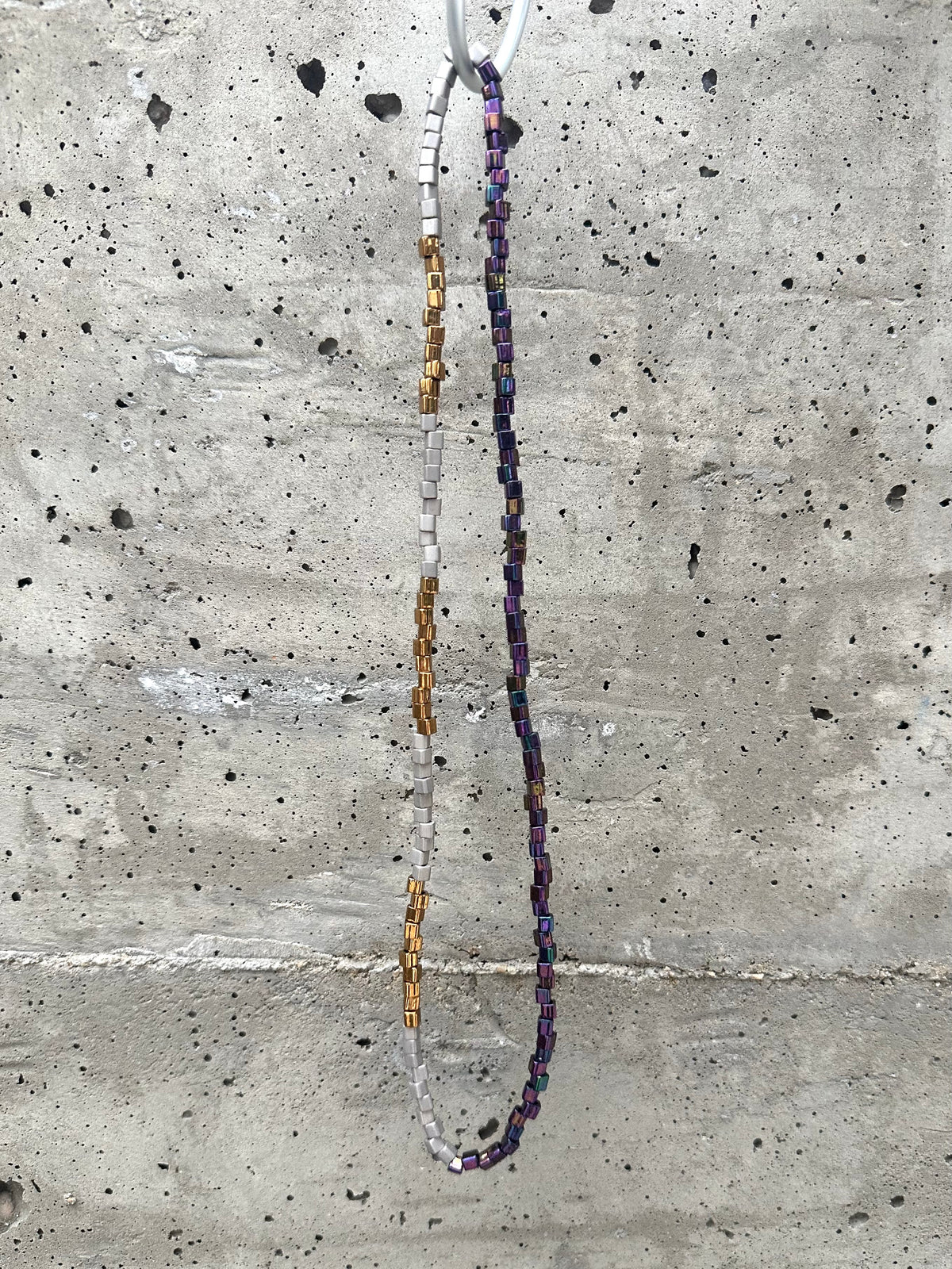 ECHO — Electroplated Cube Bead Necklace